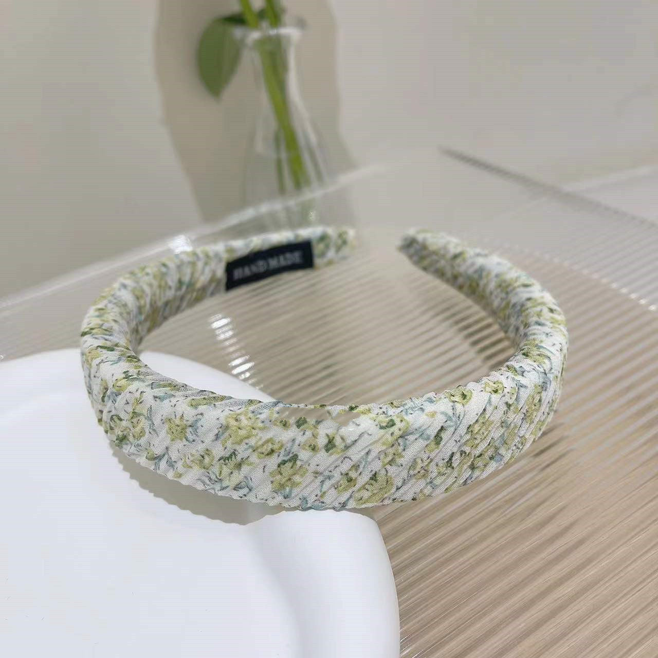 Mori's New Chiffon Small Floral Pleated Headband