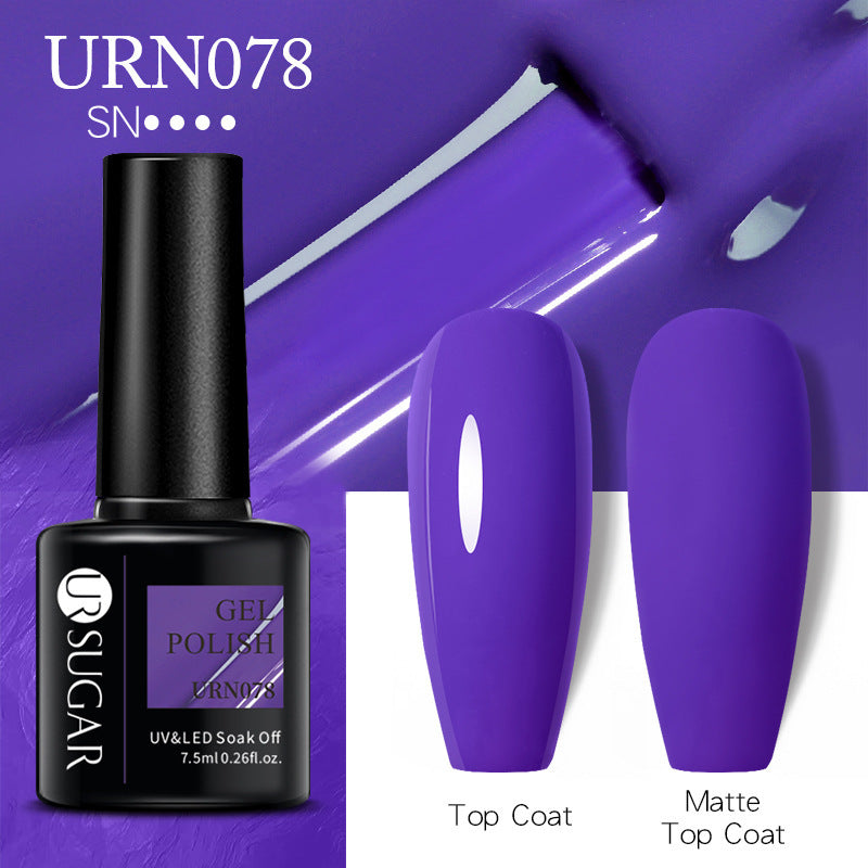 UR Sugar One Bottle One Color Gel Nail Polish Hot Sale Shimmering Powder Sequins Solid Color Phototherapy Plastic