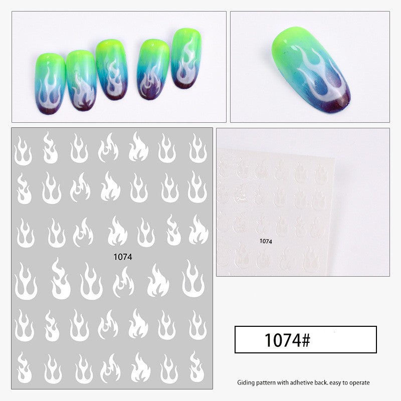 Flama Nail Flame Polish Glue Sticker Decoration Small Pattern