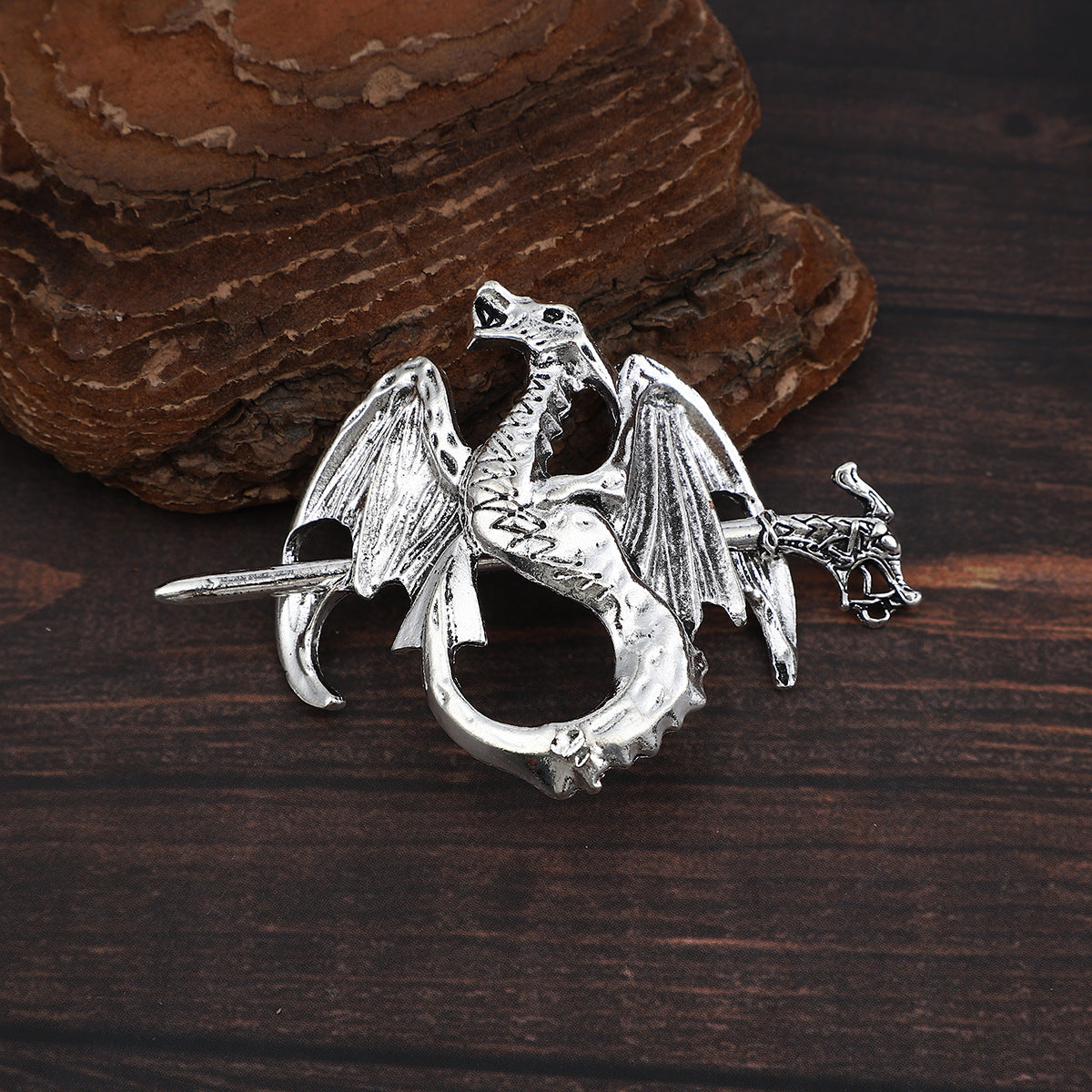 Medieval-style Retro Flying Dragon Dragonfly Hairpin Hair Clip Set