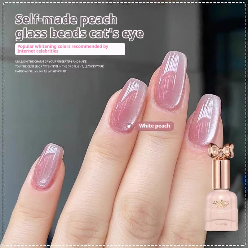 Annifs Ennis Micro Glass Bead Cat's Eye Gel Nail Polish Icy Cat Eye Gel Polish Nail Art