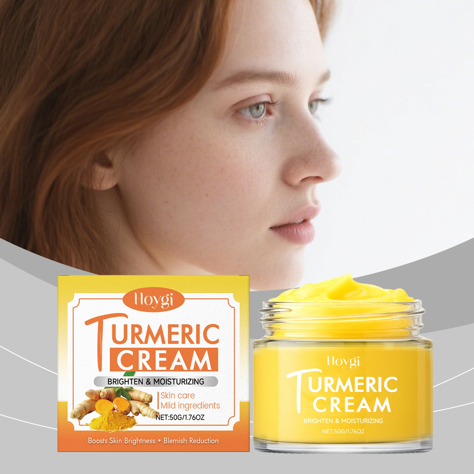 Turmeric Moisturizing Face Cream, Brightens Skin Tone