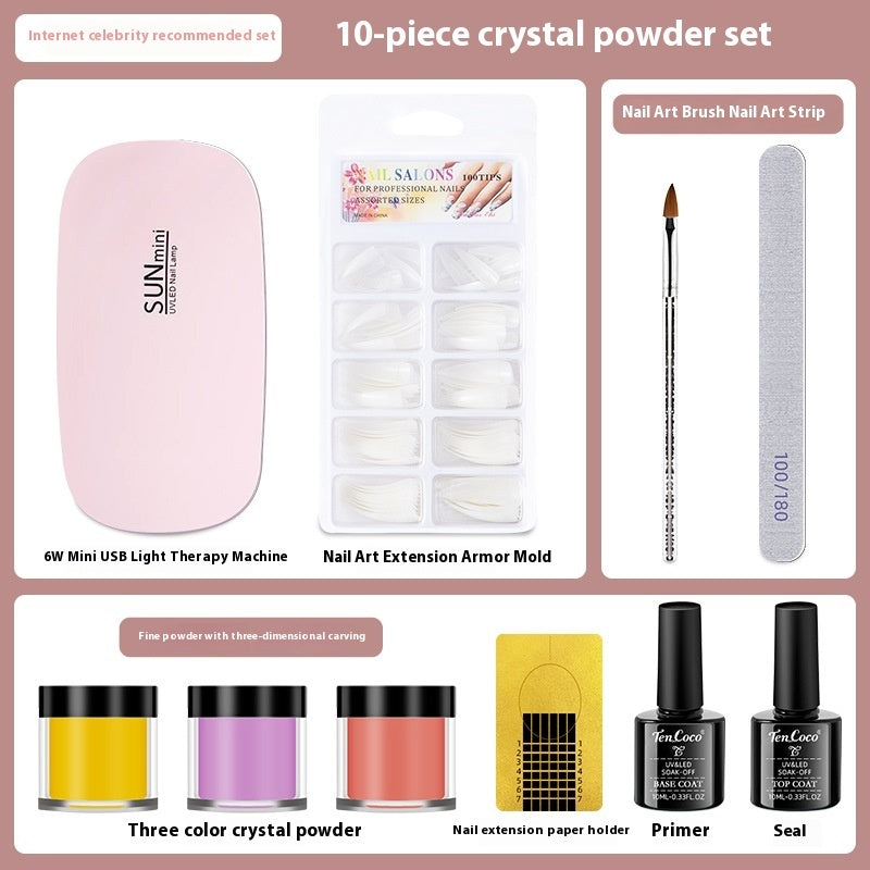 Tencoco Crystal UV Gel Nail Polish Extended Three-dimensional Modeling