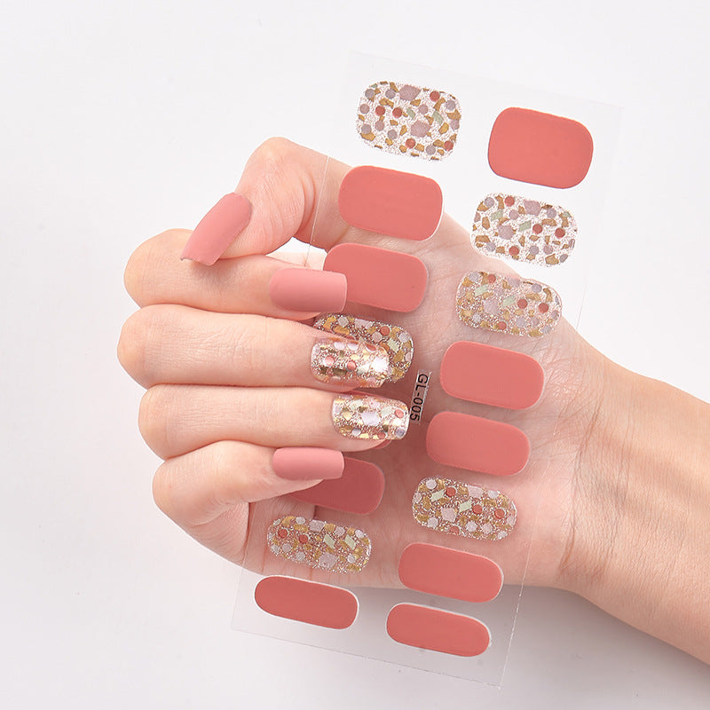 Younail Bronzing Cat's Eye Letters Color Nail Polish Film Nail Stickers Full Stickers