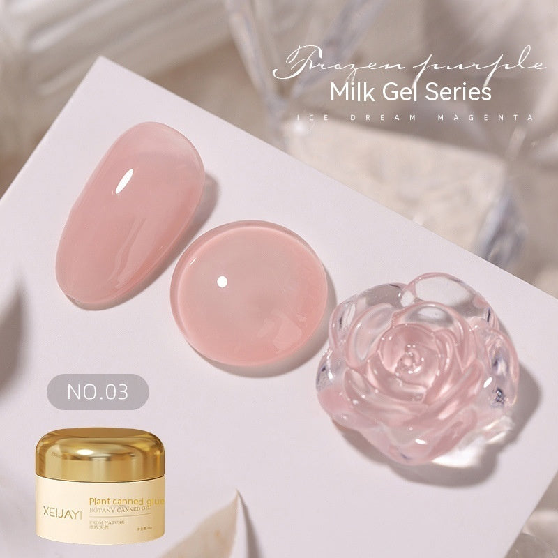 Milk Jelly Spar Cat's Eye Solid Color Summer Ice UV Polish