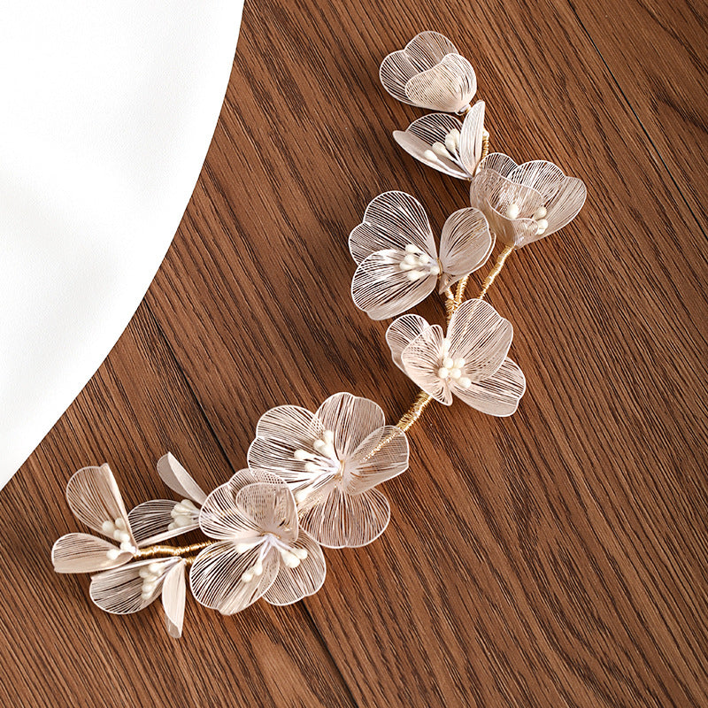 Korean Sweet Forest Retro Handmade Headdress Lace Flowers