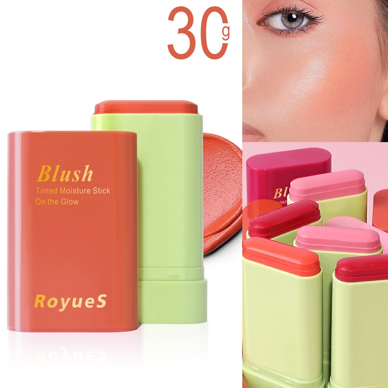 Royues Waterproof Lightweight Multifunctional Blush Stick