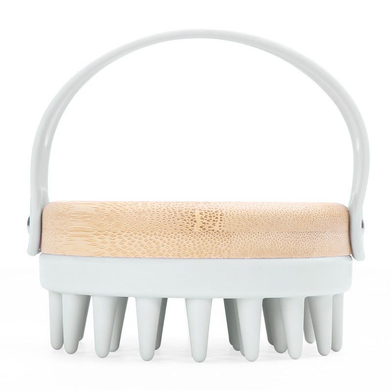 Environmentally Friendly Food Grade Silicone Bamboo Wood Shampoo Brush