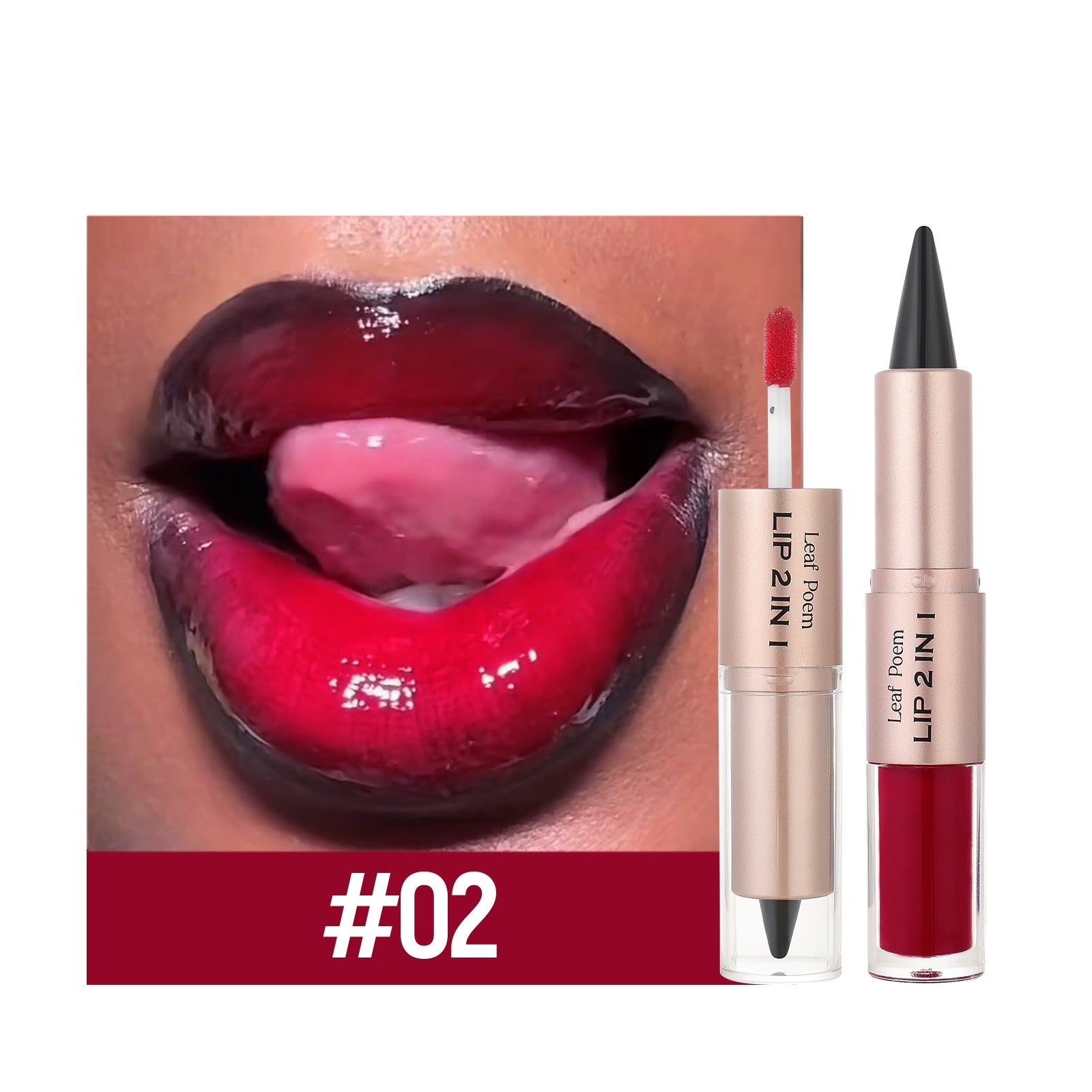 Dual-ended 2-in-1 Makeup Lip Glaze