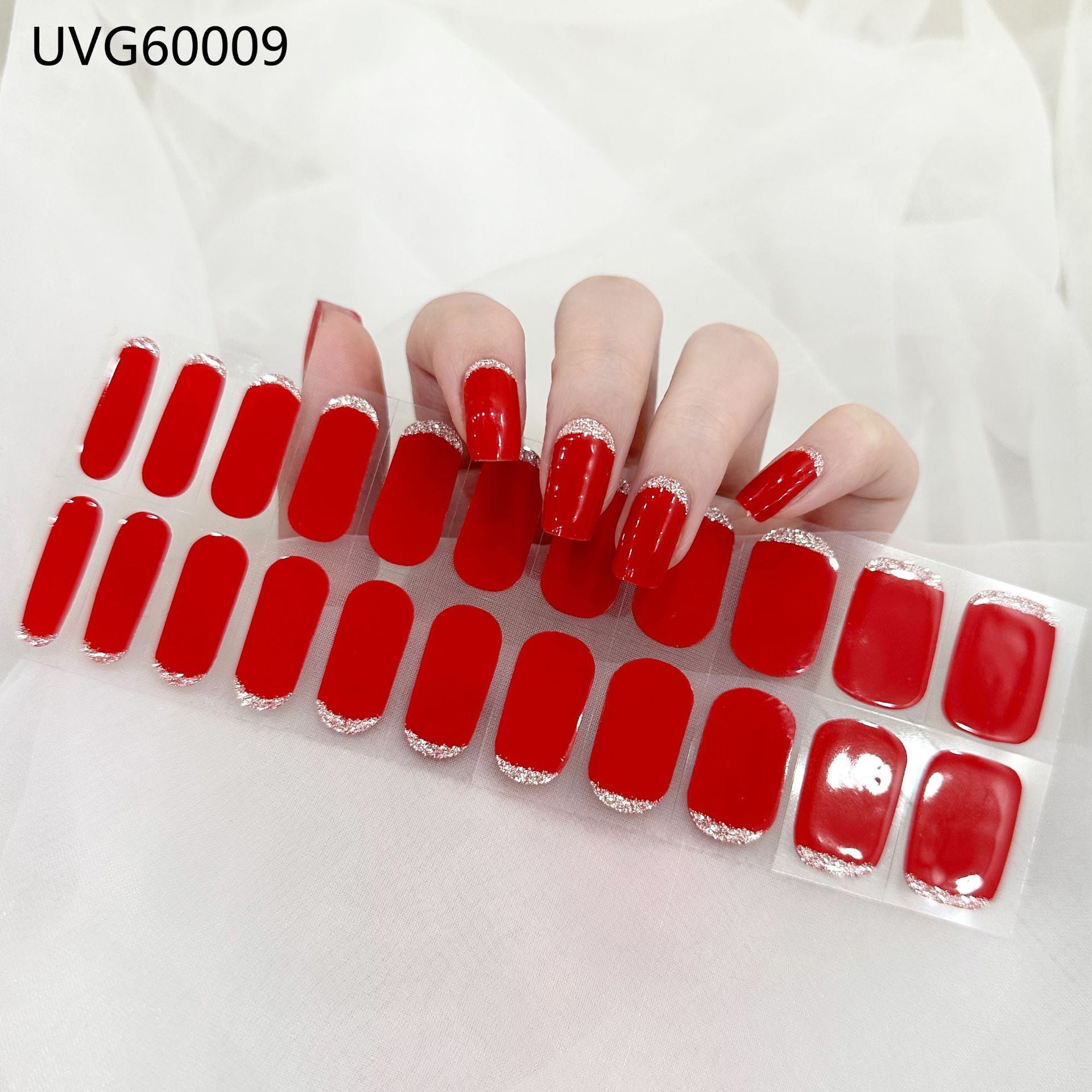 Blush Nail Stickers Uv Semi-baked Gel