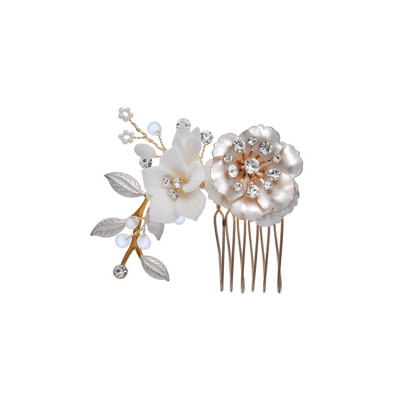 Bridal Tiara Handmade Ceramic Hair Comb Set