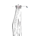 Heart-shaped Niche With Long Tassel Rhinestone Chain Hairpin