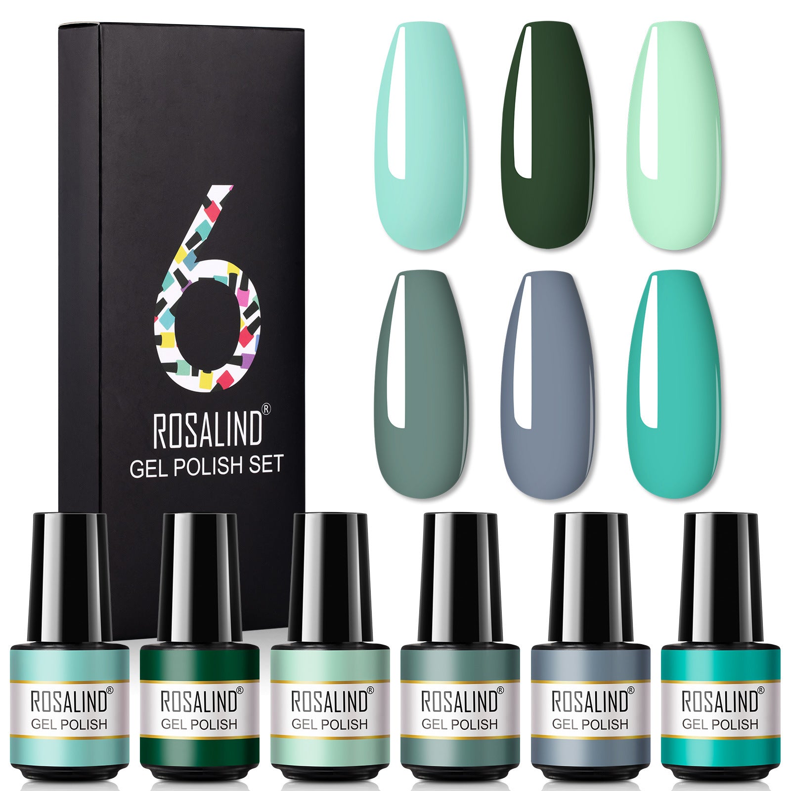 Rosalind A Bottle Of One-color Fine Glitter Nail Polish Set Box Korean Nail Color Glue