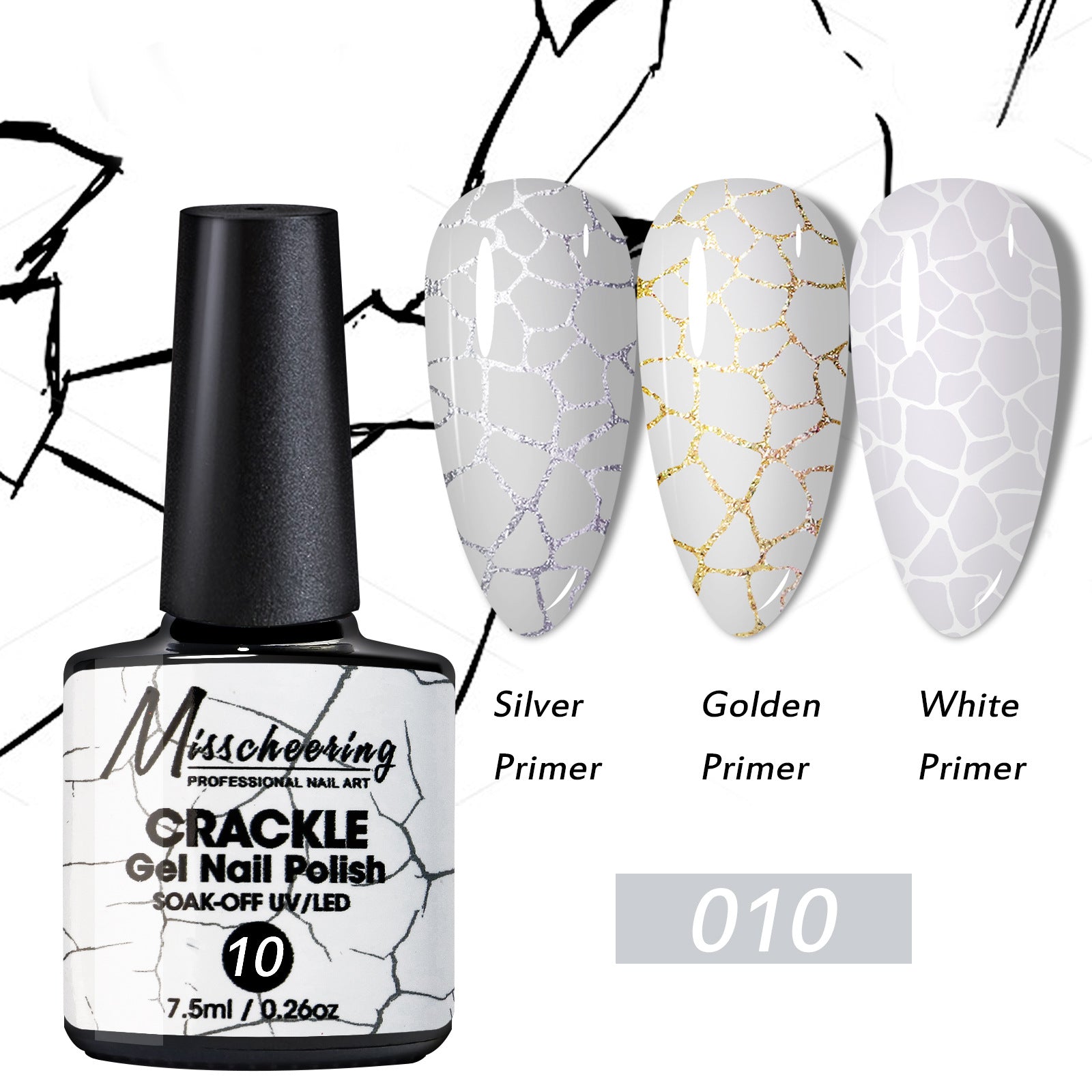 Crackle Nail Crack Glue Cracked Marble Gel Nail Polish