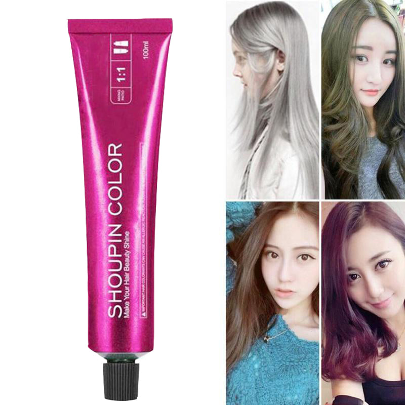 Single color cream covered white hair dye