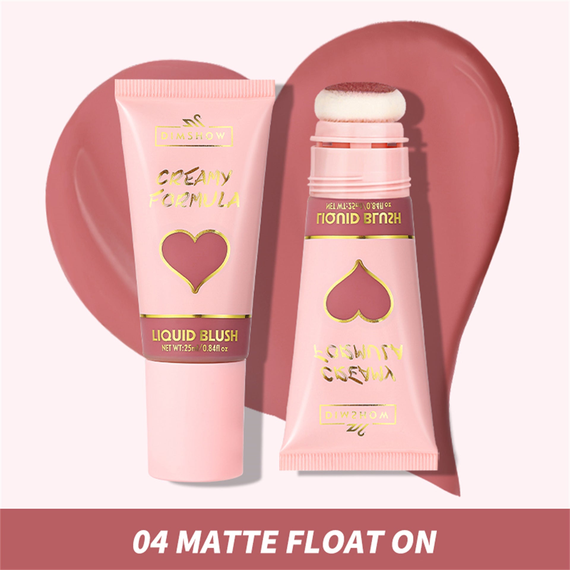 Dimshow Big Head Sponge Head Velvet Skin Feeling Lip And Cheek Dual-use Moisturizing Blush