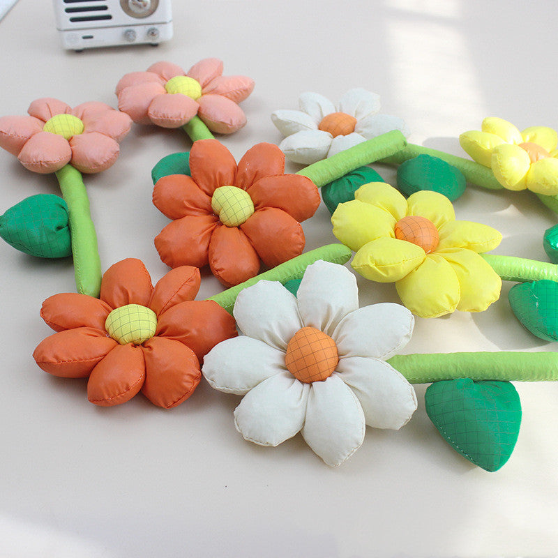 Flowers With Green Leaves Filled With Cotton Cute Jewelry Diy Hair Band Decorative Accessories