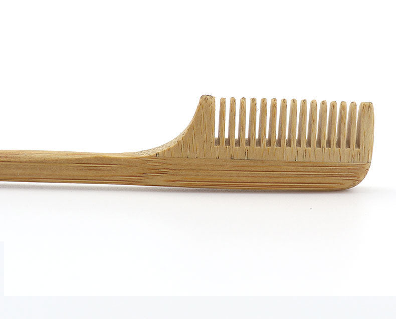 Bamboo Wood Eyebrow Brush Double-headed Three-headed Natural Material Eyebrow Sweep And Eyelash Comb