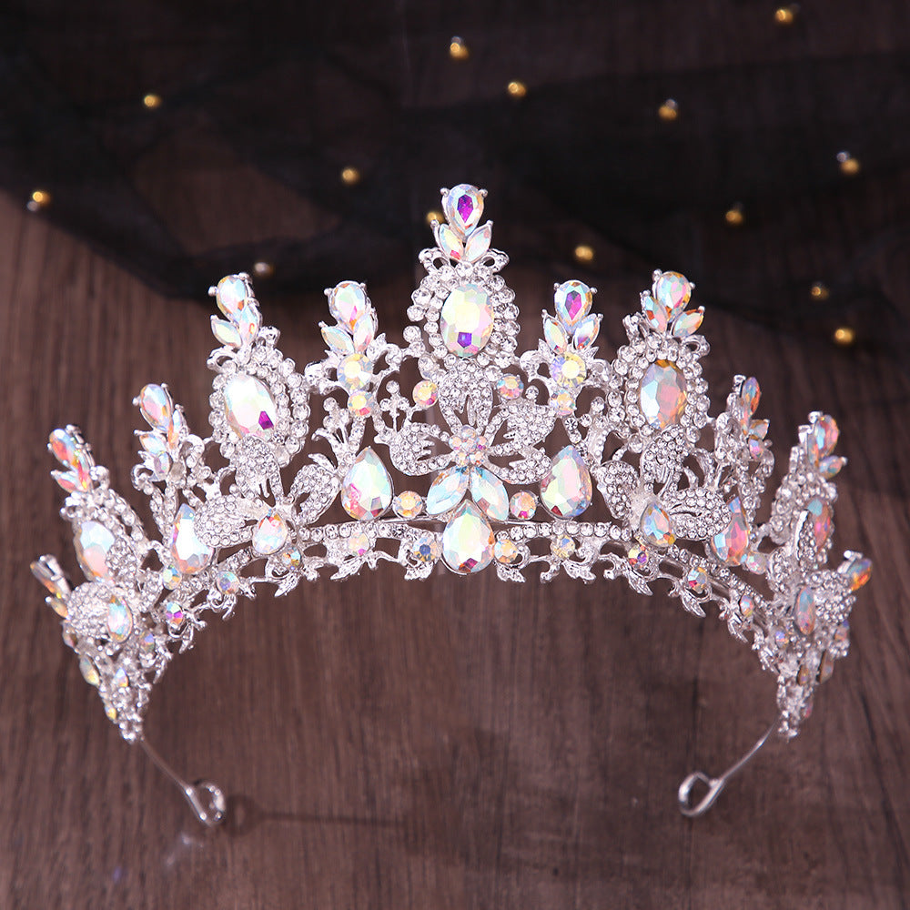 Bridal Crown Headdress Cross Wedding Dress Accessories Luxury Crystal