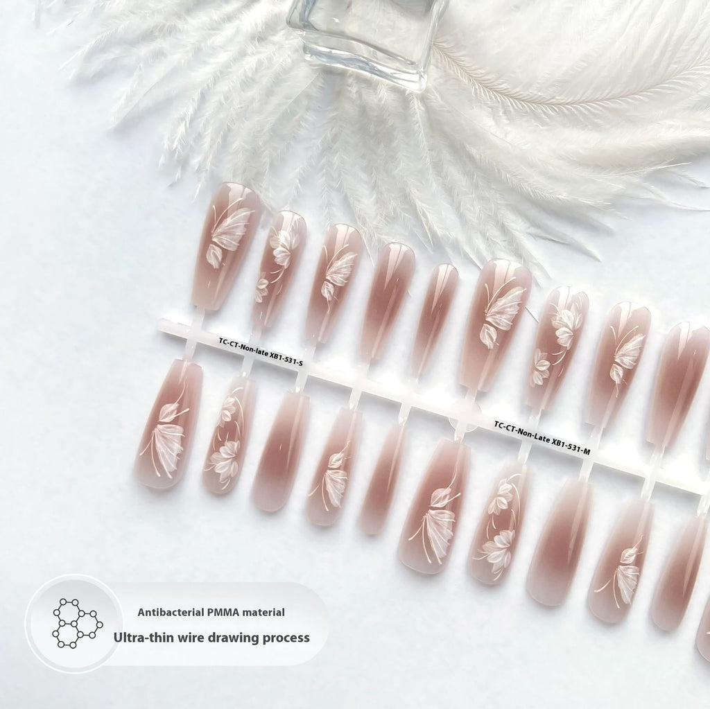 Wave Mark Ancient Style Ins Wind Long Water Drop Nail Beauty Bright Surface