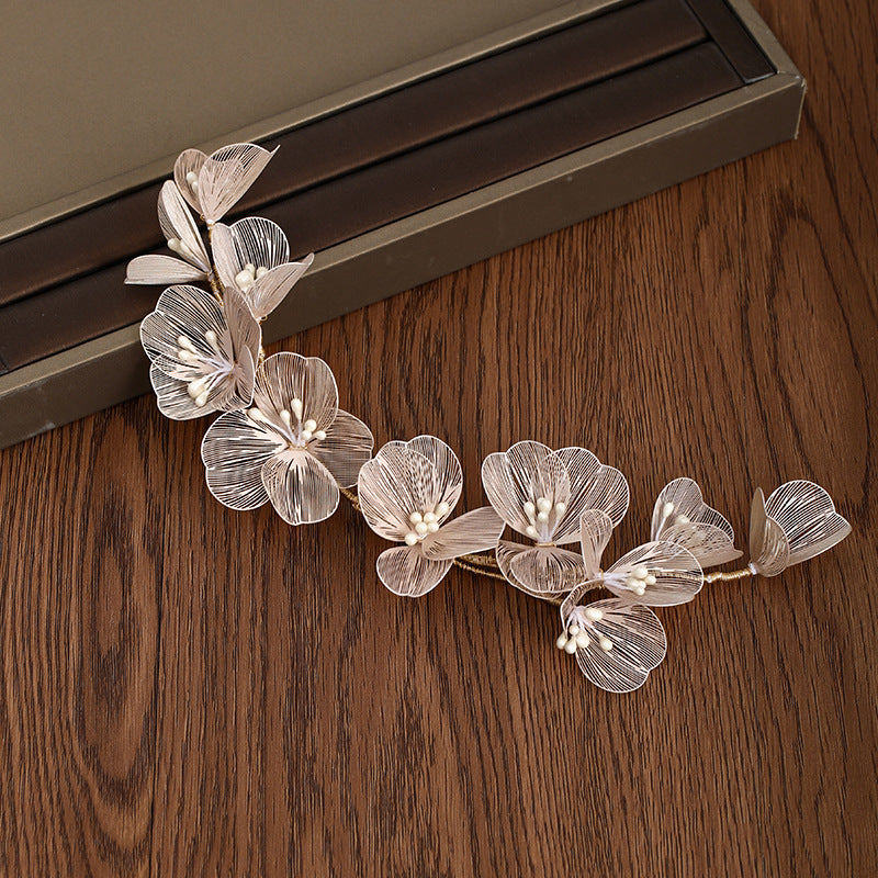 Korean Sweet Forest Retro Handmade Headdress Lace Flowers