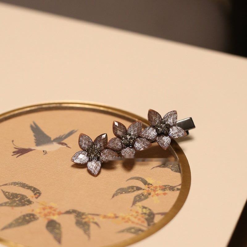 Retro Small Size Hairpin Headdress Resin Flowers
