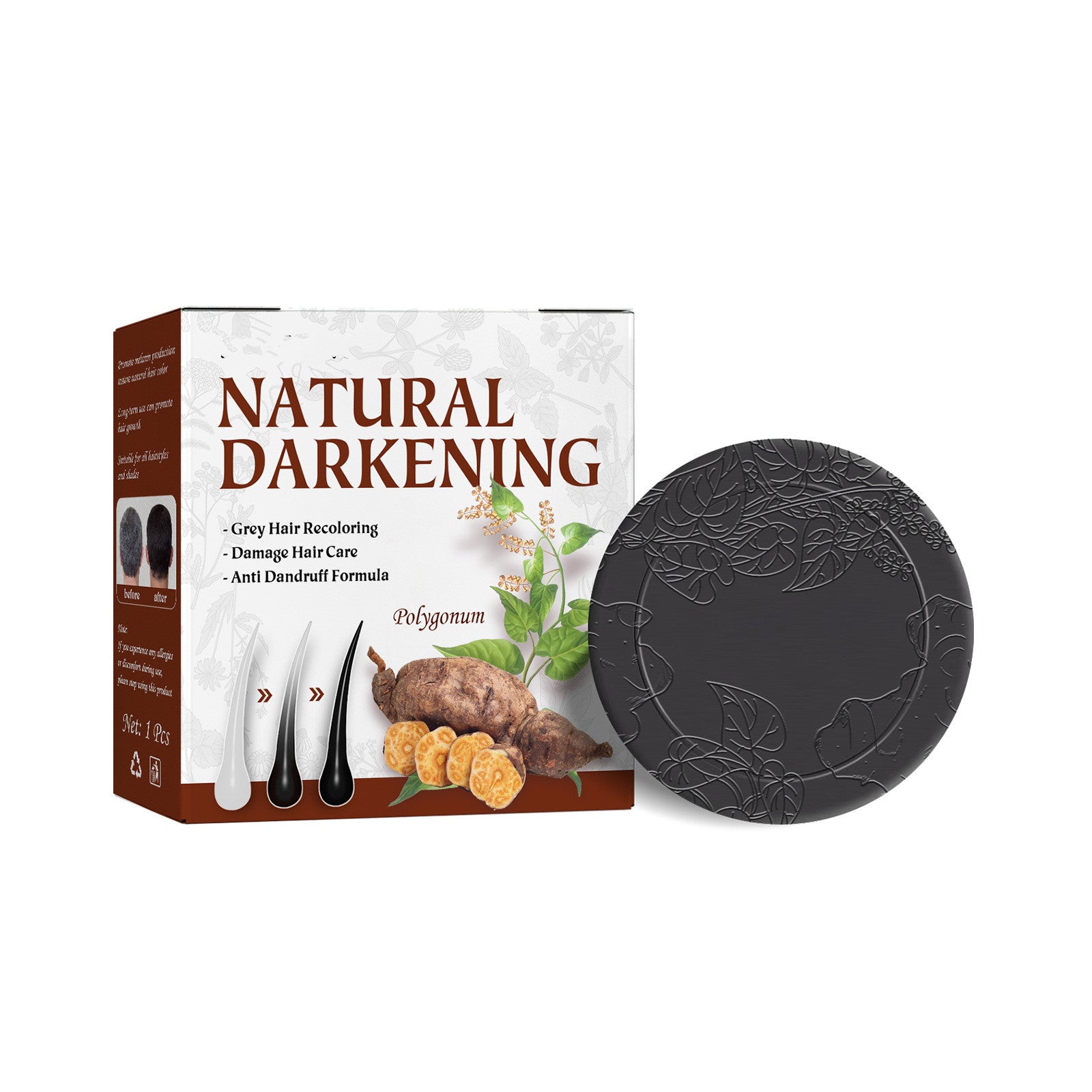 Shampoo Soap Polygonum Multiflorum Repair Natural Darkening