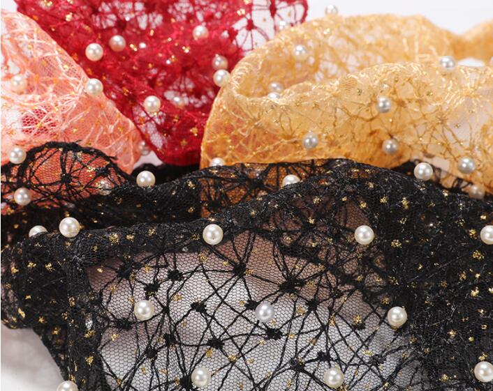 Breathable Women's Pearl Wide-brimmed Headband
