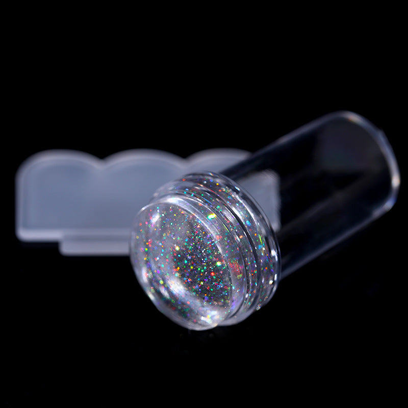 Nail Stamp Printed Transparent Colorful Handle Seal Magic Color Laser