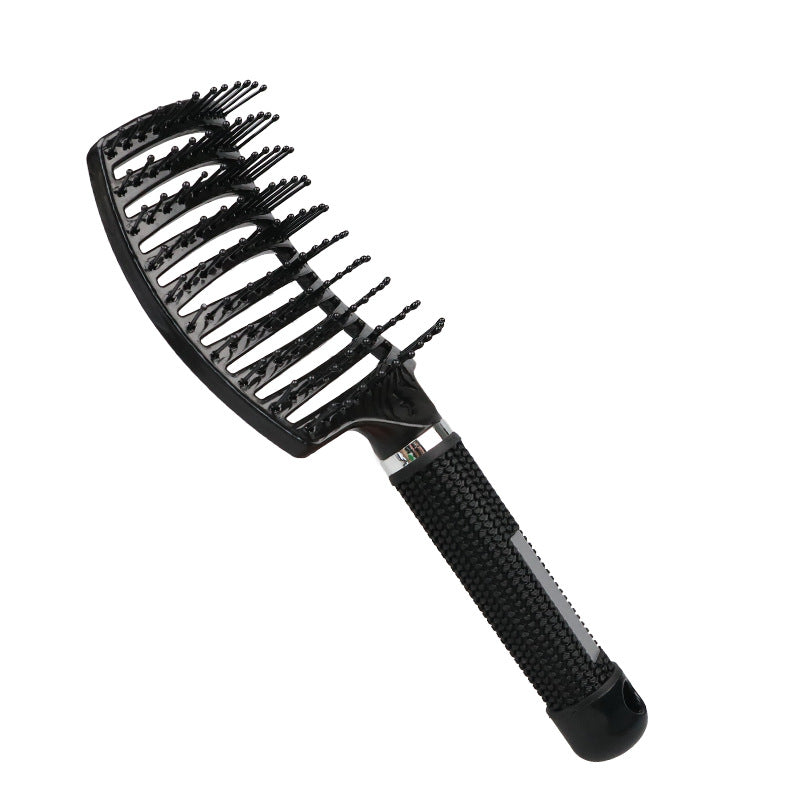 Men's Oil Head Bristle Massage Big Curved Comb
