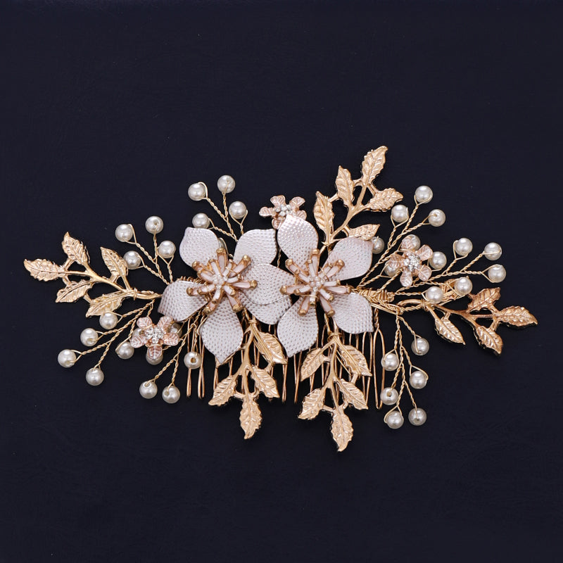Bride's Wedding Forest Flower Pearl Headdress