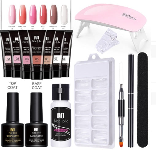 Nee Jolie Nail Art Solid Crystal Paste Extension Glue Set