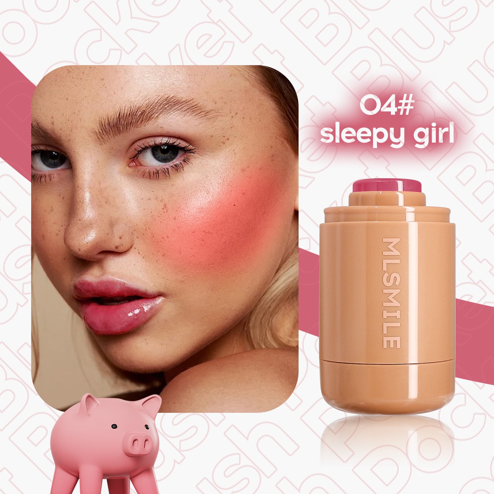 MLSMILE Blush Stick 6-color Highlight Brightening Portable