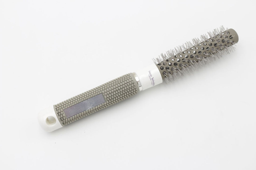 Gray Aluminum Tube Ceramic Round Hair Curling Comb