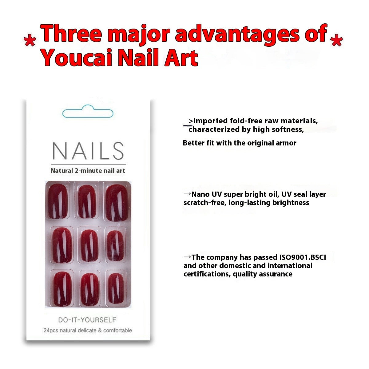 Wear Manicure Nail Piece Removable White