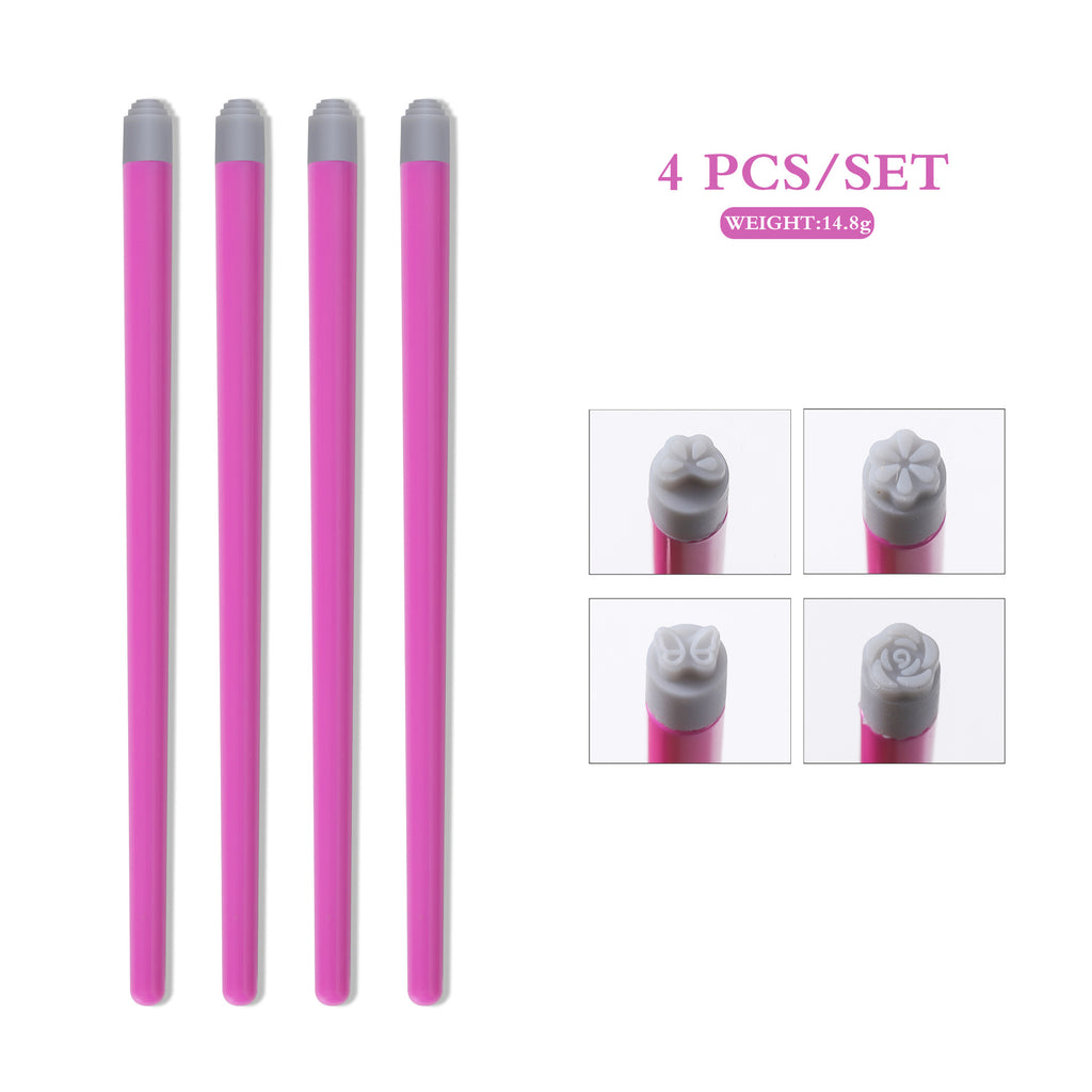 Nail Art Stamp Pen With Butterfly And Floral Designs DIY Nail Printing Pen Transfer Tool For Nail Art