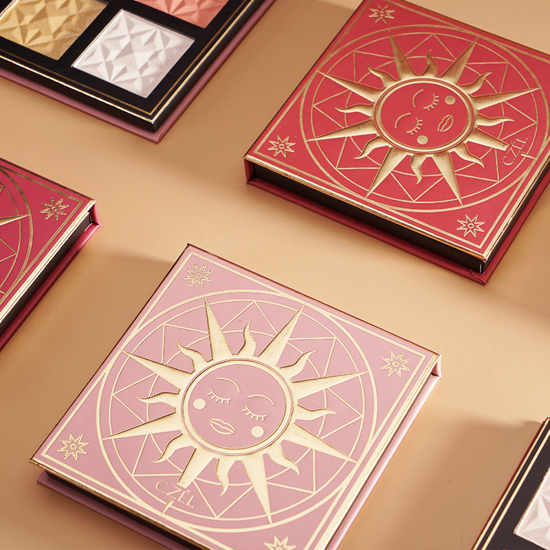 Four-color Blush Box Highlight Repair