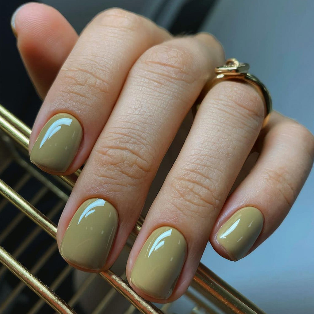 Short Square Solid Color Nail Shaped Piece Wear Armor