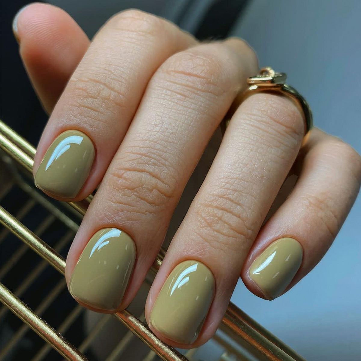 Short Square Solid Color Nail Shaped Piece Wear Armor