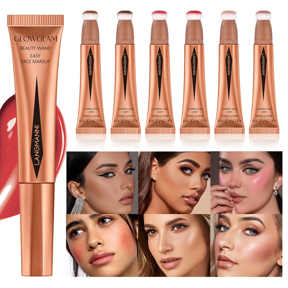 Langmanni Air Cushion Repair Blush Highlight Combination Multi-color Makeup