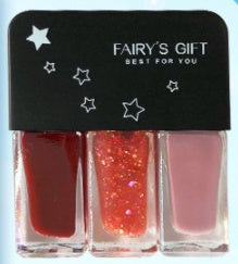 Fairy's Gifts Three-in-one DIY No-bake Tearable Sequined Nail Polish Set