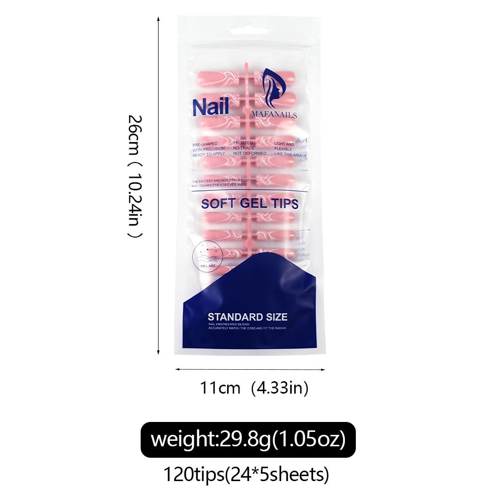 120-piece Bag Of Detachable Nail Tips For Manicures