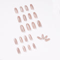 Tan Long Crystal Cat Eye Soft Nail
