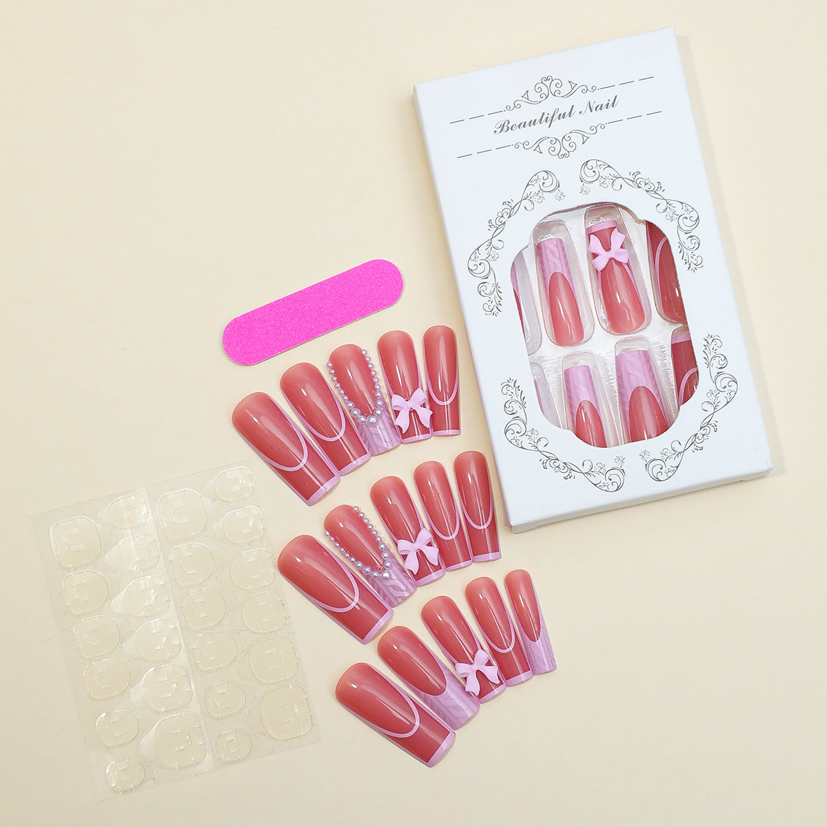 Lengthened Water Pipe Wear Nail Bow Pearl