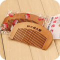 Thickened Dense Tooth Comb Massage Anti-static Round Teeth Wooden Comb