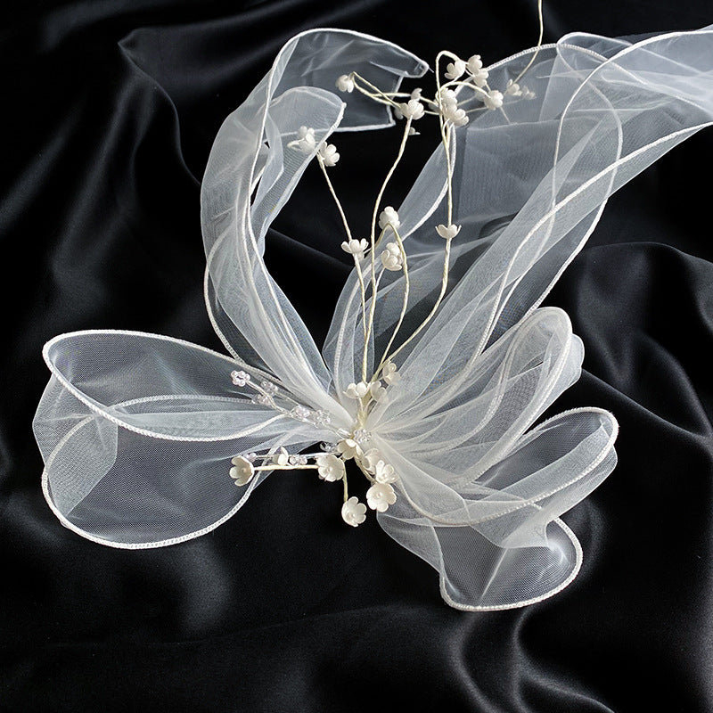 Mesh Handmade Veil Aesthetic Temperament Side Clip