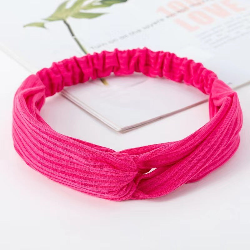Hairband Cross Knitted Thread Hairware
