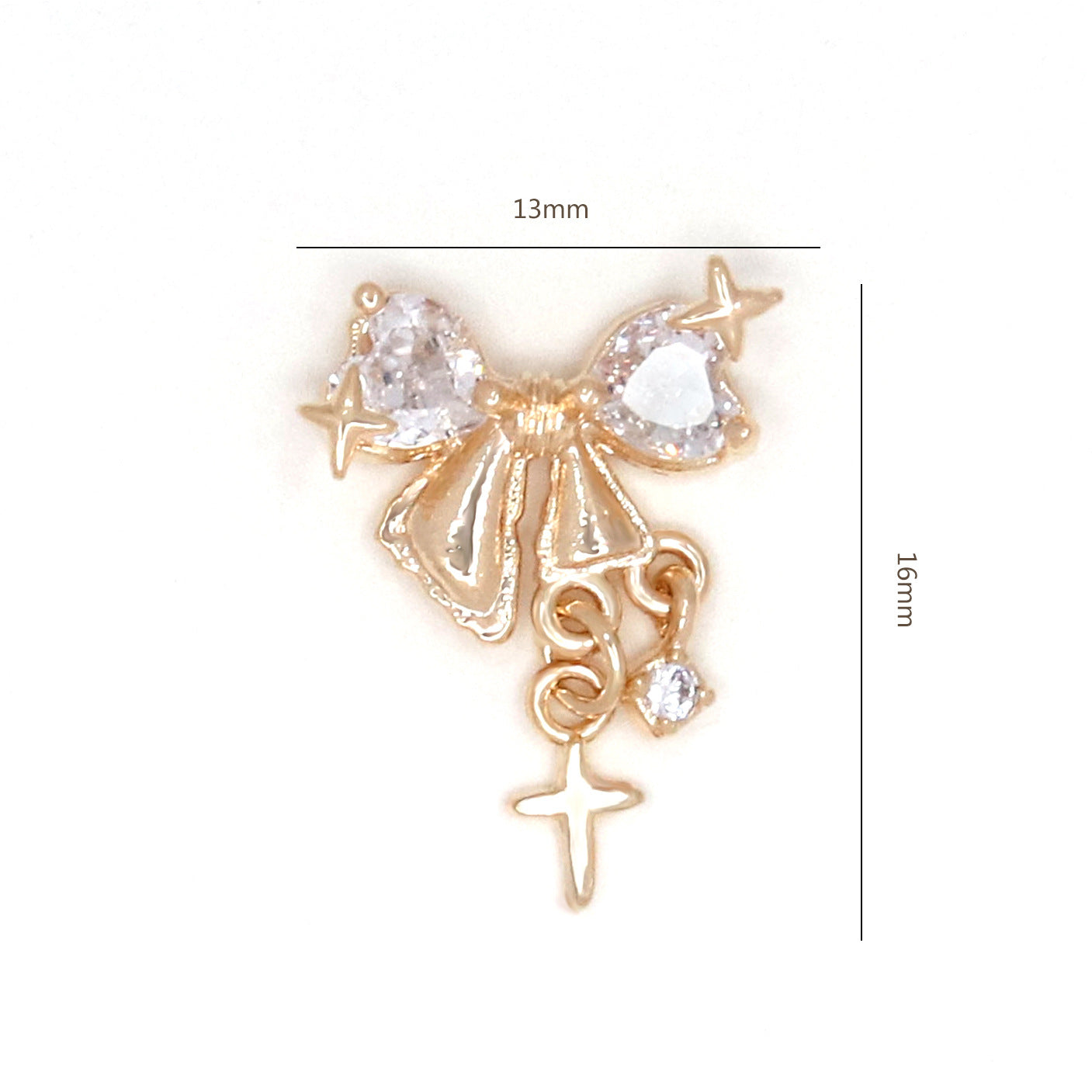 Climate Flowers Bow Zircon Nail Ornament Zircon