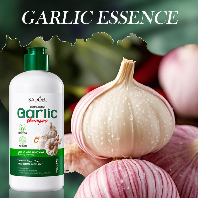 Garlic Mite-Removal Soothing Shampoo For Deep Cleansing