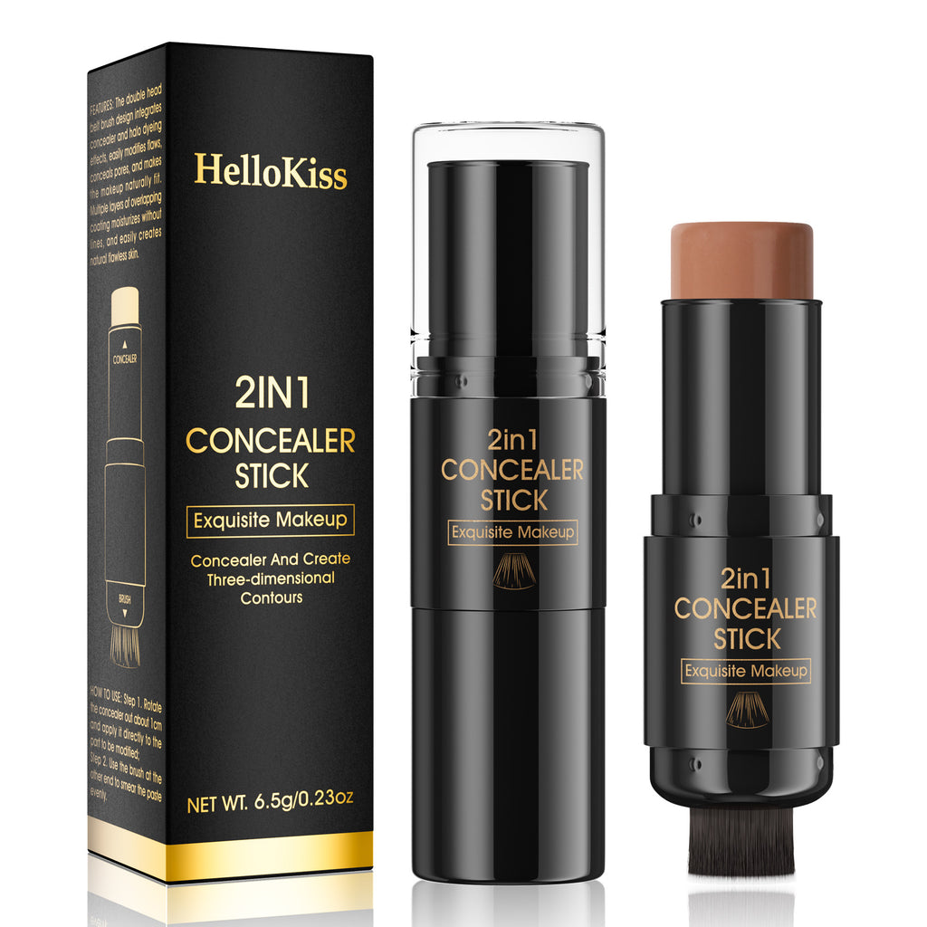 Hellokiss Highlight Blush Double-headed Contour Stick With Brush